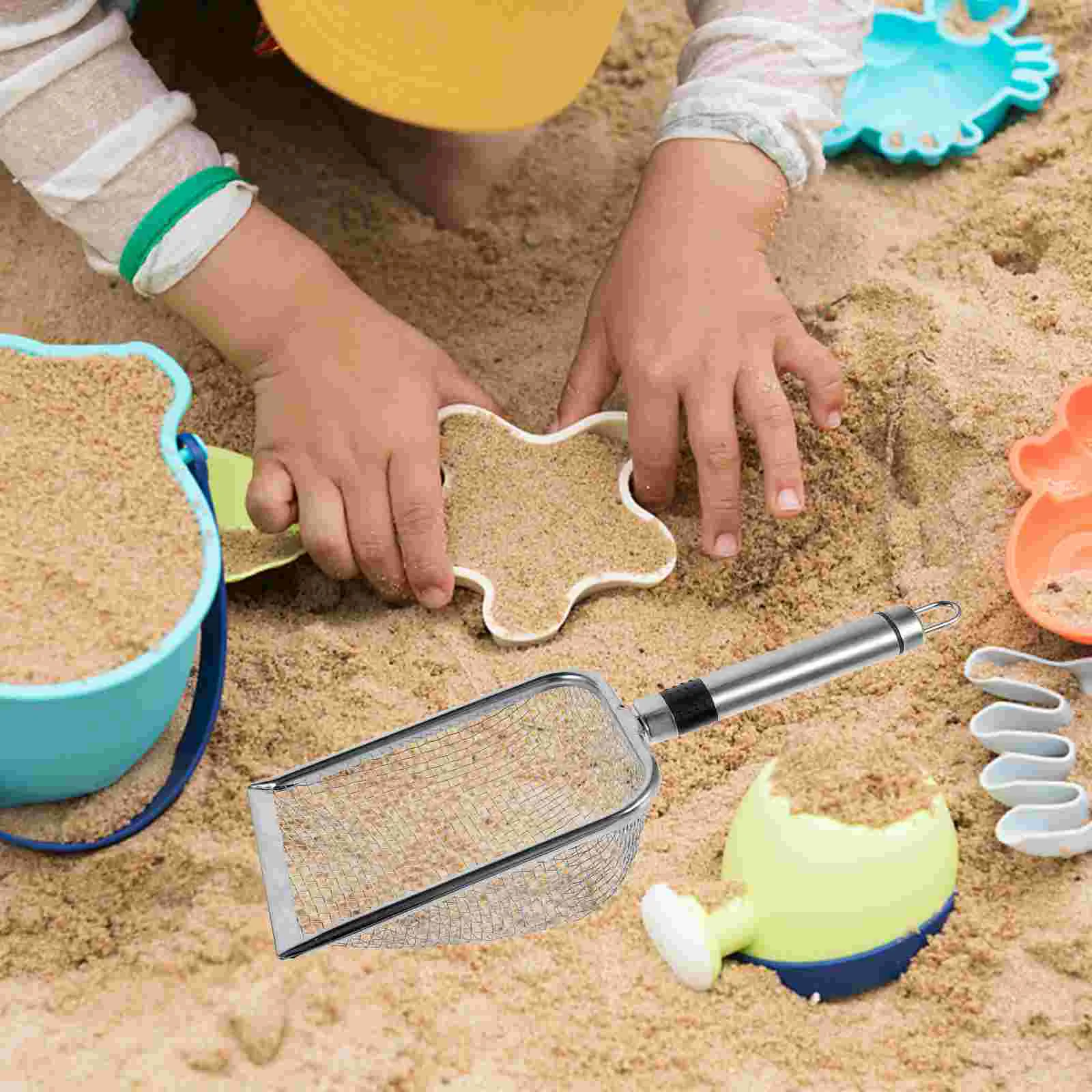 Strand Sand Schaufeln Spielzeug Kinder Filter Scooper Mesh Reinigung Bettwäsche Muscheln Praktisch