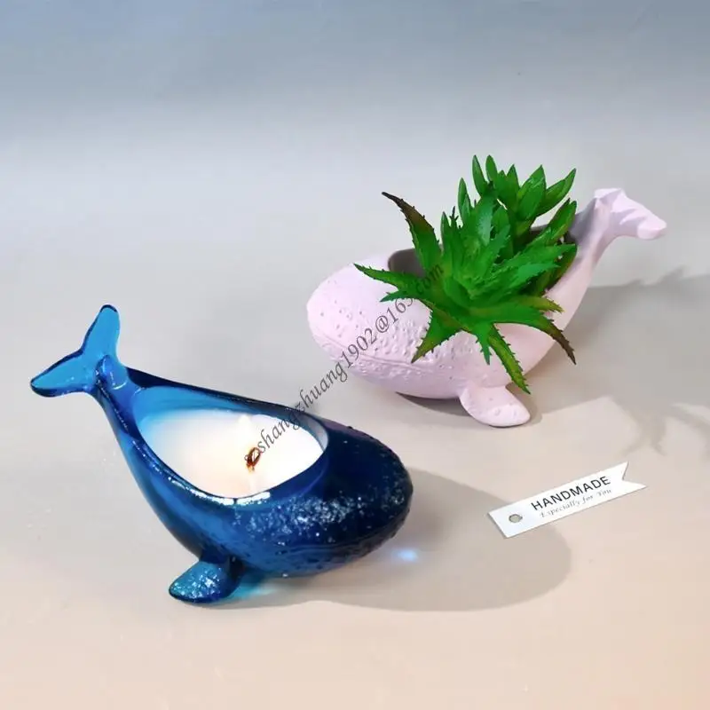 

Q6RB Flexible Cup Molds Crafting Moulds Whale Easy Demolding Moulds