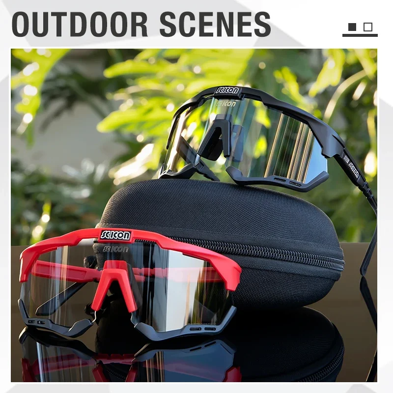 SCICON fotochromowe okulary rowerowe UV400 męskie gogle rowerowe MTB Outdoor Sports okulary rowerowe damskie okulary na rower szosowy