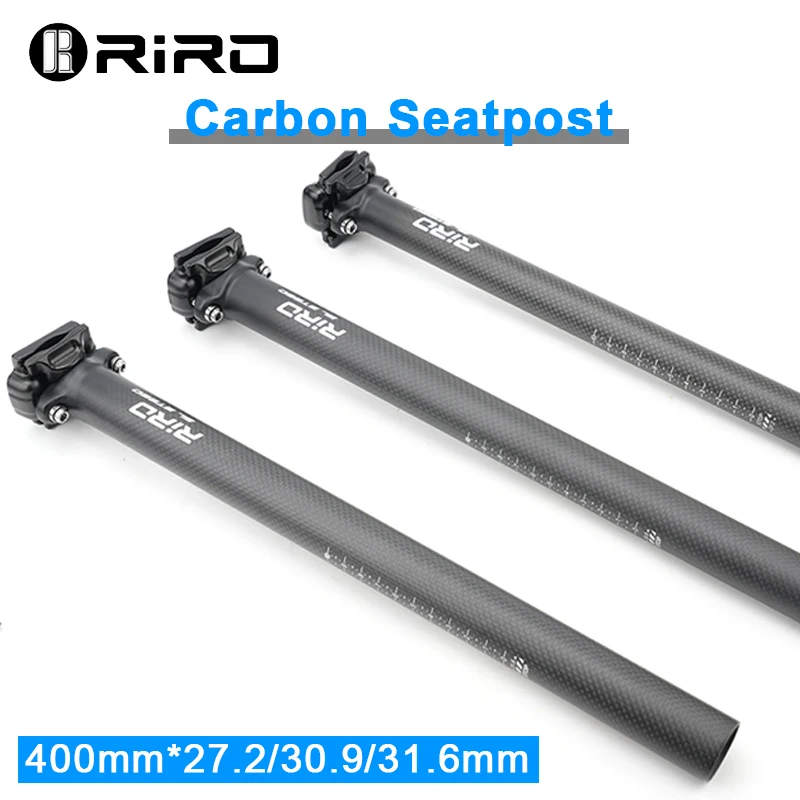 

Подседельный штырь для велосипеда RIRO, карбоновый прямой 27,2/30,9/31,6*350/400 мм, подседельный штырь для горного и шоссейного велосипеда, 3K-БЕЛАЯ, трубка сиденья для велоспорта, часть велосипеда
