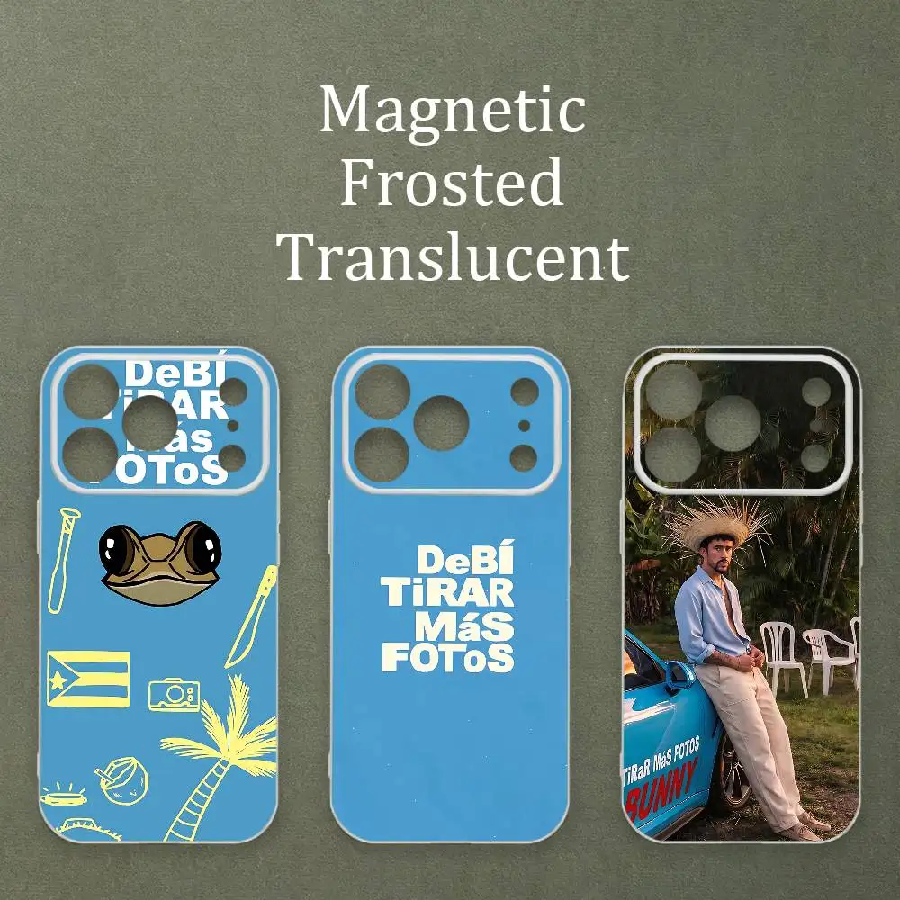 

B-BadS D-DtMF B-BunnyS Matte Frosted Semi-transparent Magnetic TPU Case For iPhone 17 11 13 14 15 16 12 Pro Max