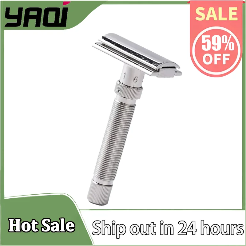 YAQI Ultima Professional Stainless Steel Adjustable Safety Razor - for Precision Shaving, Barber - Luxury Grooming Essentials
