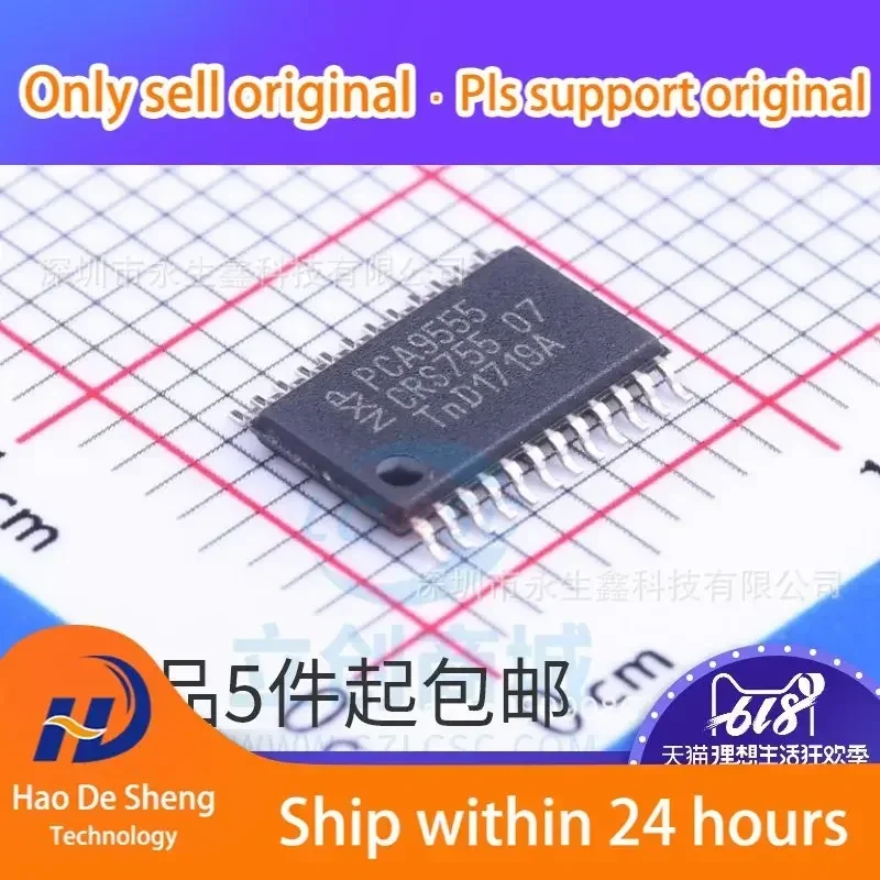 

10 шт./лот PCA9555 PCA9555PW PCA9555PWR TSSOP24 новый оригинал на складе