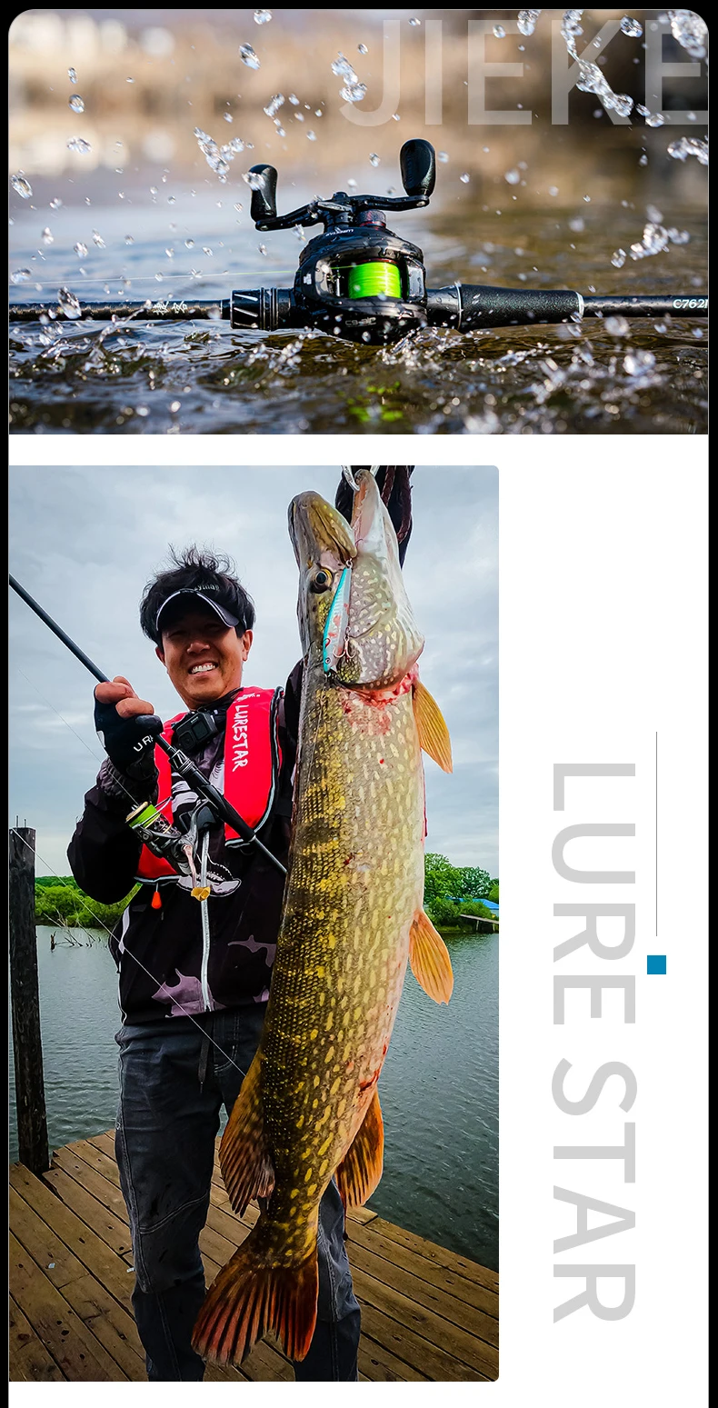 PURELURE JIEKE 9FT Spinning Casting Rod High Carbon Universal Long Throwing Angelrute in FUJI Zubehör Schnell – Detail 11