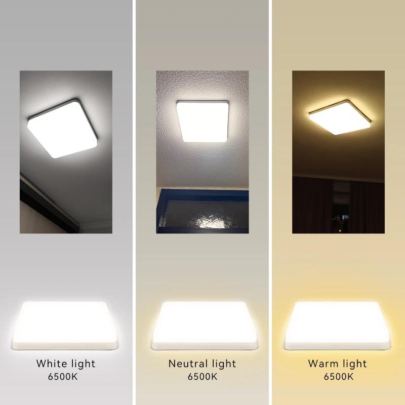 Square Ceiling Light White Led Ceiling Lamps Lámparas de techo Led cuadradas modernas, accesorios de Panel de 30/40/50W, 110V-220V, luz de techo