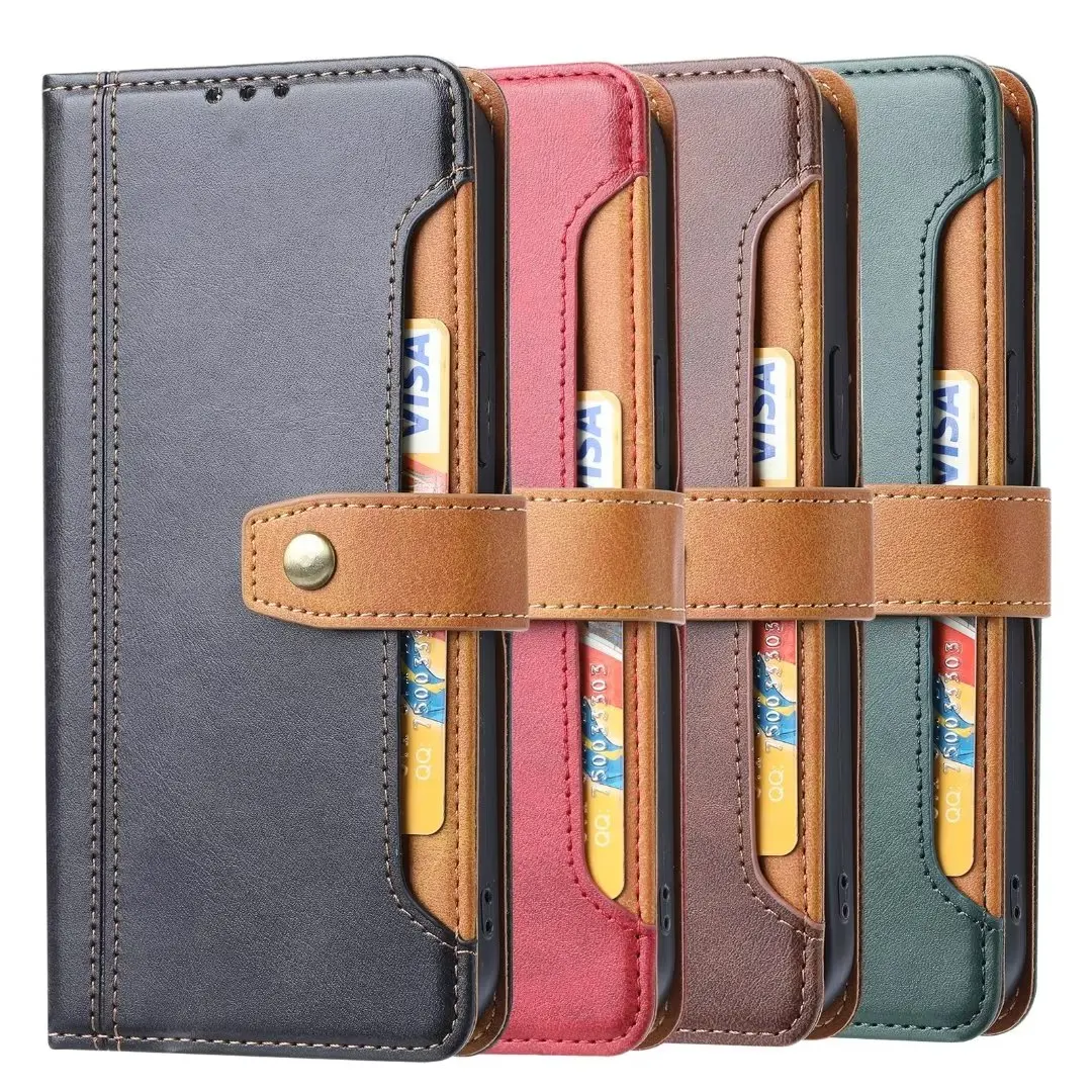 

Shockproof Wallet Credit Card Slot Phone Case For Samsung Galaxy S22 plus S21 FE A53 A32 A33 A52 A13 4G 5G