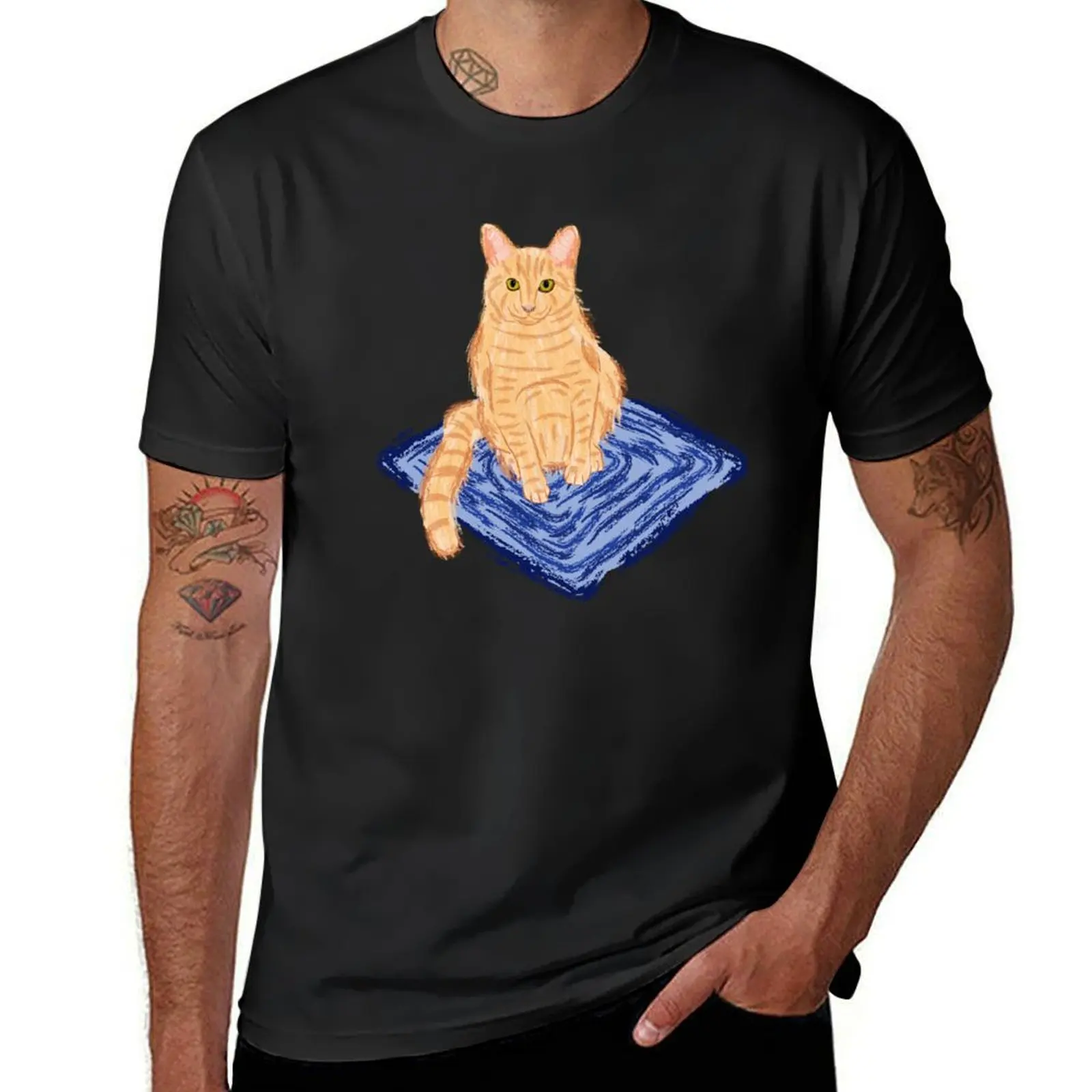 

Nice Artwork Showing an Orange Tabby Cat T-Shirt boys whites quick drying summer tops fruit of the loom mens t shirts