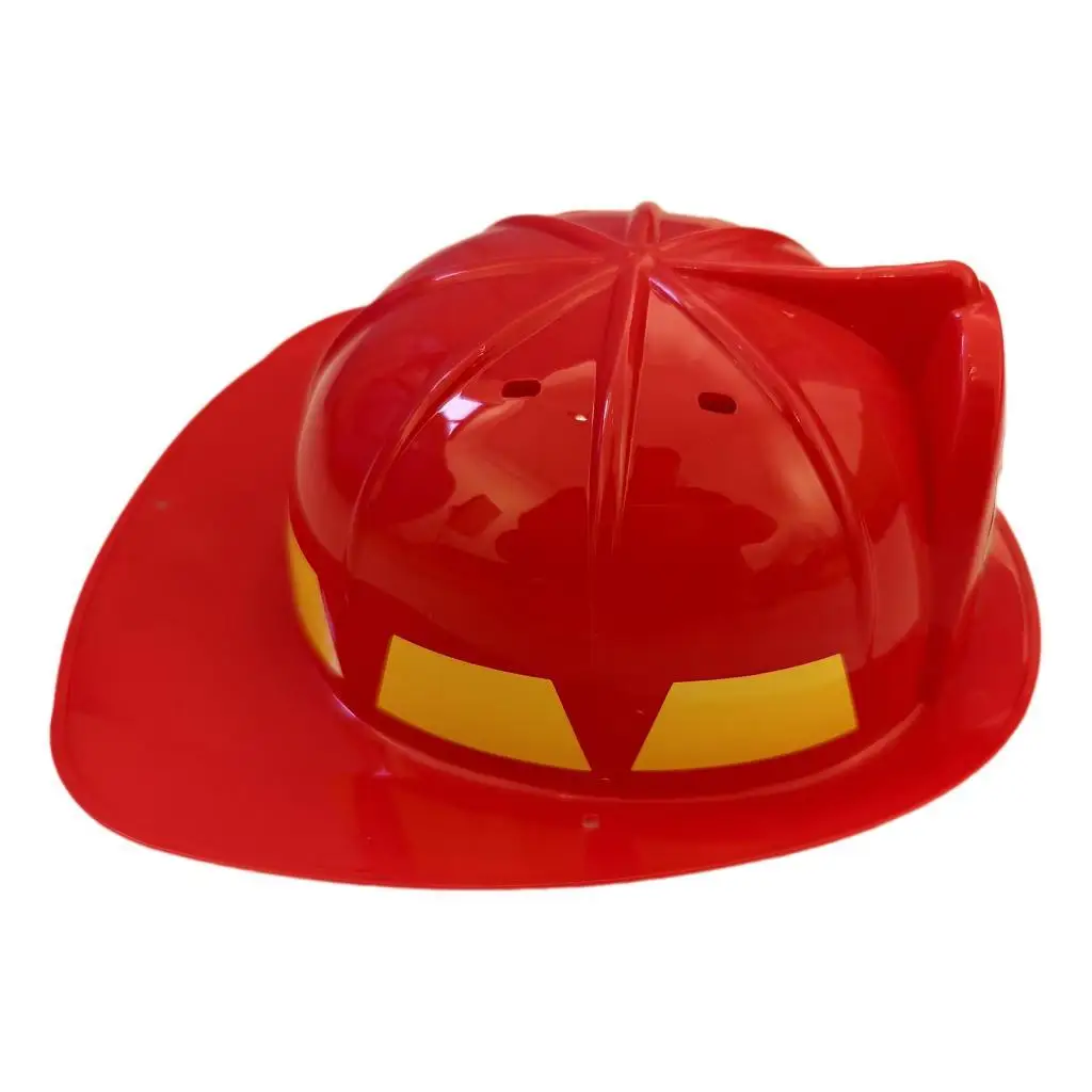 Sombrero de casco de juego de simulación de bombero para niños, vestido de fiesta de Halloween, Rojo