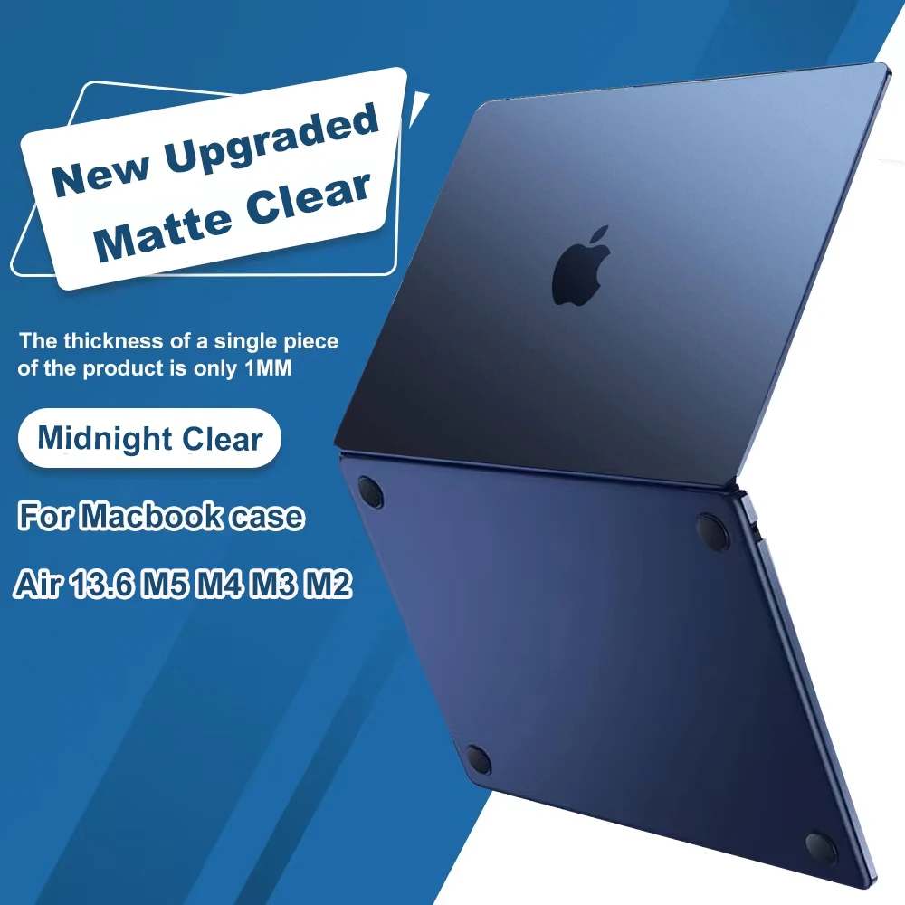For MacBook Air Case 13 Inch M5 M4 M3M2 2026-2022 A3449 A3240 A3113 A2681 Compatible with Laptop Case 13.6 Inch Ultra-thin Matte