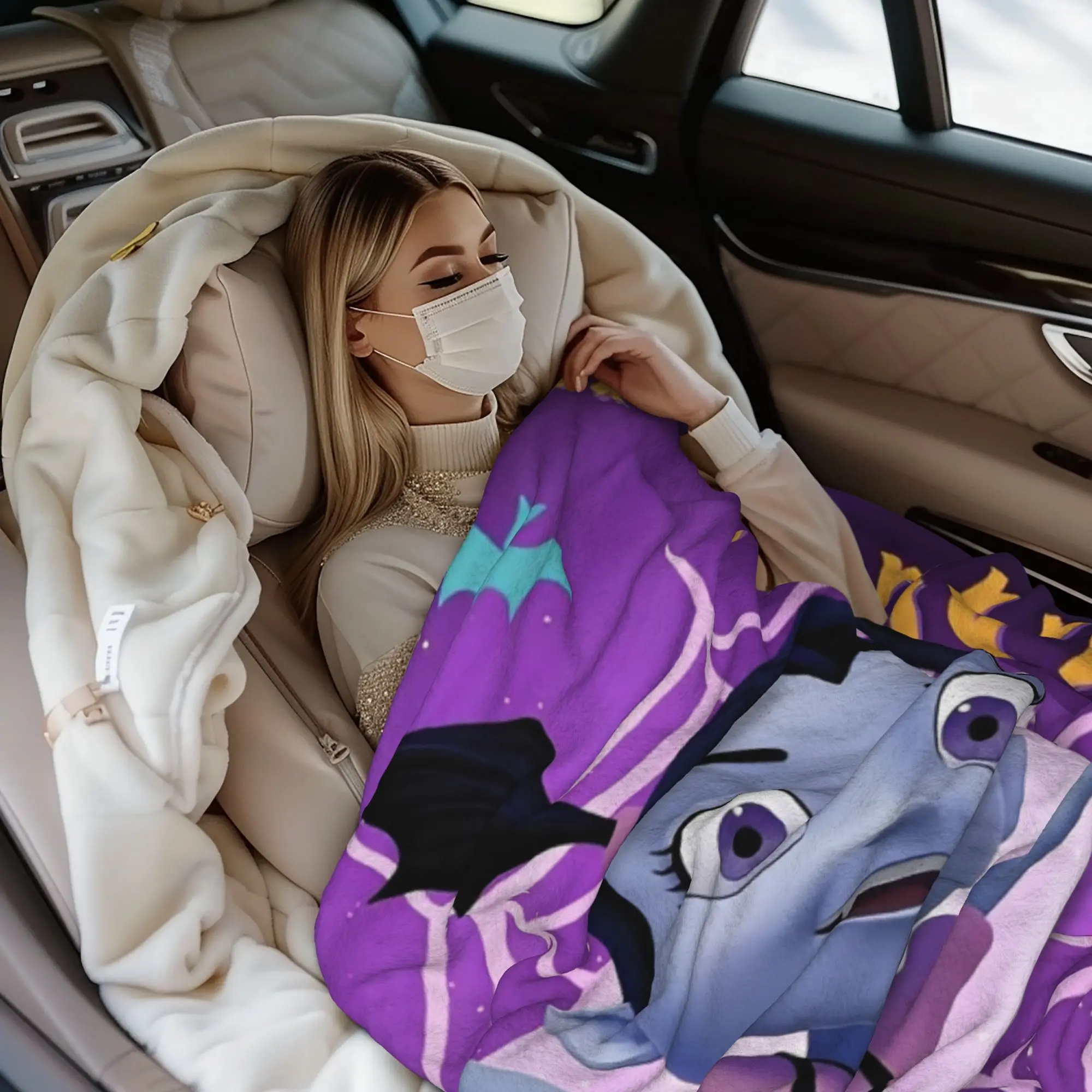 بطانية مصاص الدماء للمراهقين من vampirina بطانيات رمي ناعمة مريحة للأريكة مقاس 50 × 60 بوصة مفرش سرير متعدد المقاسات #6