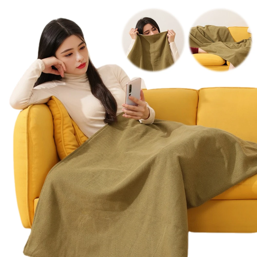 Wearable USB Electric Heated Blanket 3 Heating Levels Heated Shawl Portable Body Warmer Blanket for Home Office