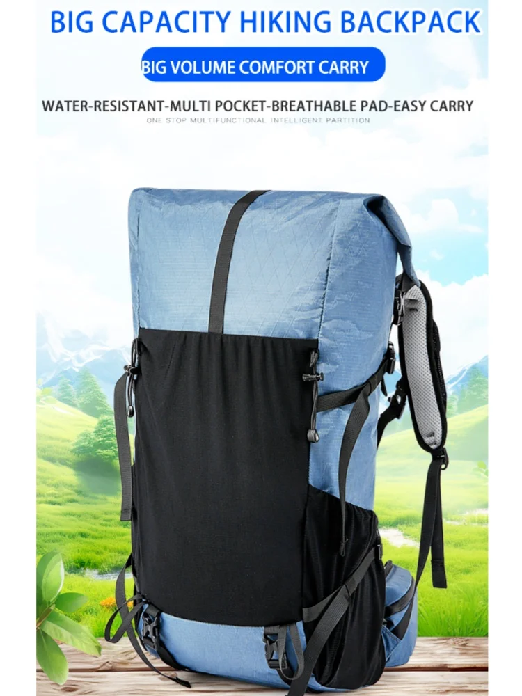 40L 屋外ハイキングキャンプバックパック大容量防水ラップトップデイパック多機能バッグ登山旅行用品