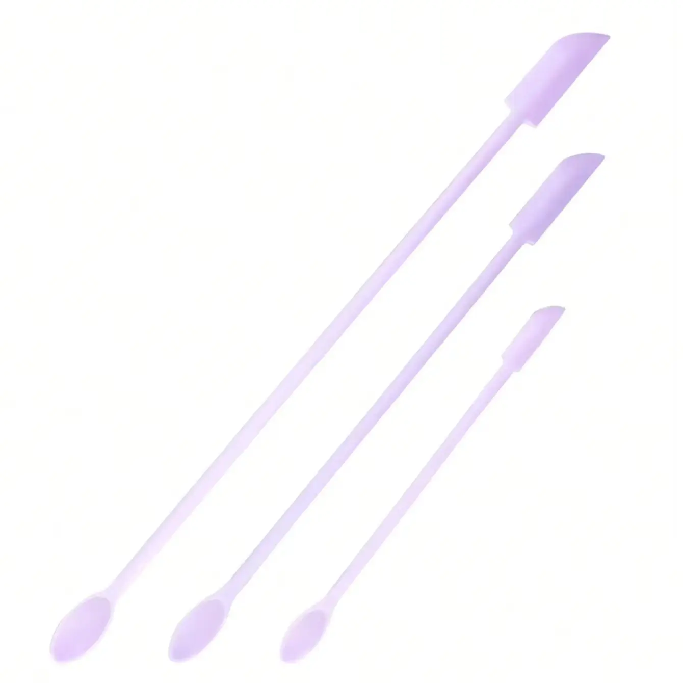 3-Piece Silicone Makeup Spatula Set, Spreads Smoothly Without Streaks, Say Goodbye To Scooping Skincare With Your Hands