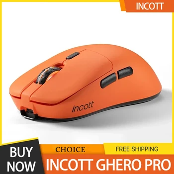 Incott Ghero Pro 무선 듀얼 모드 마우스, Paw3395, 8k 리턴 레이트, Rgb PC FPS 게이밍 마우스, 사무실 게이머 맞춤형 마우스 