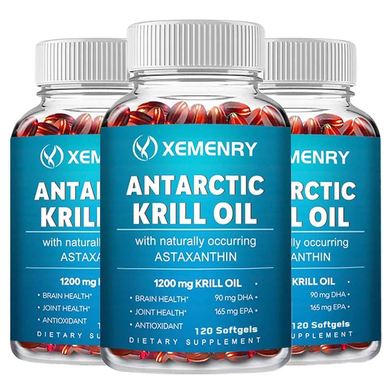 Antarctic Krill Oil - Supports Eye, Cardiovascular, Joint and Skin Health, Non-Gmo