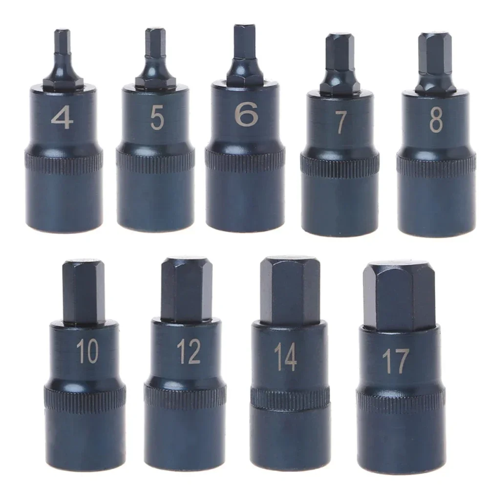 

1pc 55mm 1/2Inch Drive Hexagon Socket Screwdriver Wrench Alloy Steel Hex Bit Ratchet Socket H4 H5 H6 H7 H8 H10 H12 H14 H17