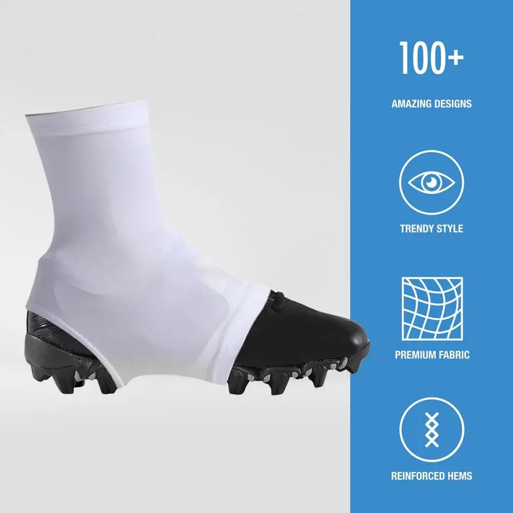 Football Elastic Spats High Elastic Slip Resistant Spats Football Cleat Covers for Soccer Players Super Soft Solid Color Sports