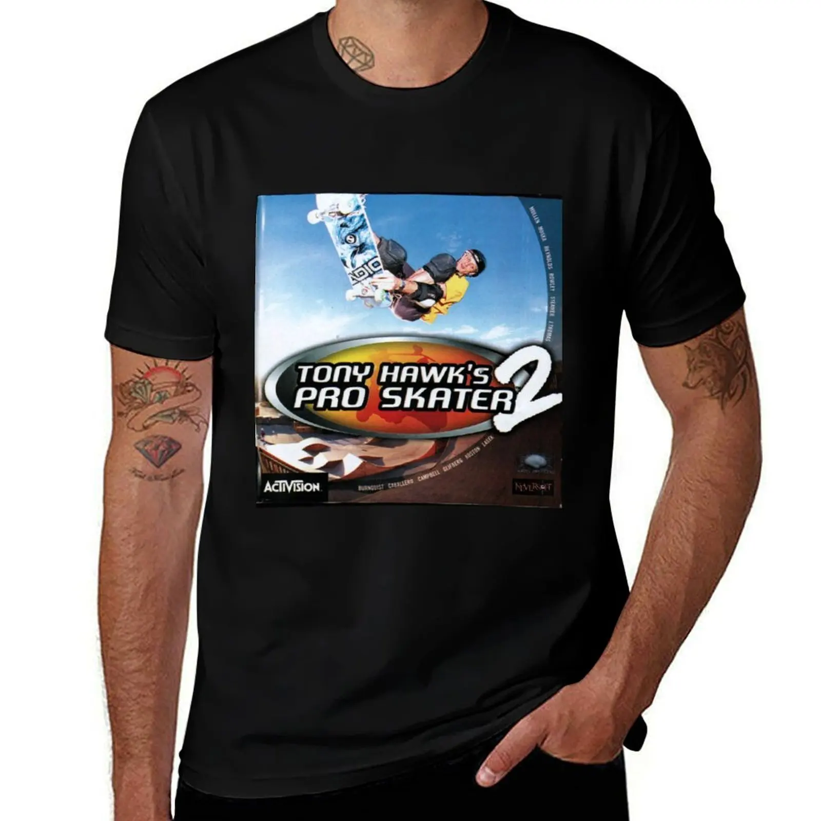 Tony Hawk Pro Skater 2 T-Shirt Simple Line Art Print Tee T-Shirt