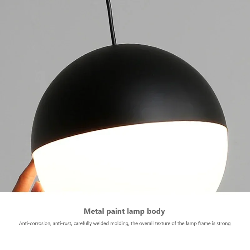 Imagem -06 - Nordic Glass Ball Pendant Light Led Circular de Luxo Moderno Luminárias para Restaurante e Quarto Decoração para Casa