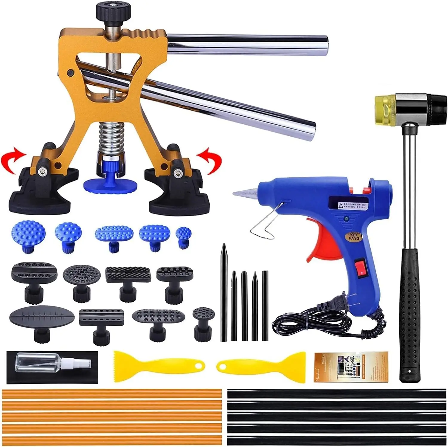 

Комплект для удаления вмятин автомобиля, средство для удаления золотых вмятин для ремонта повреждений от града