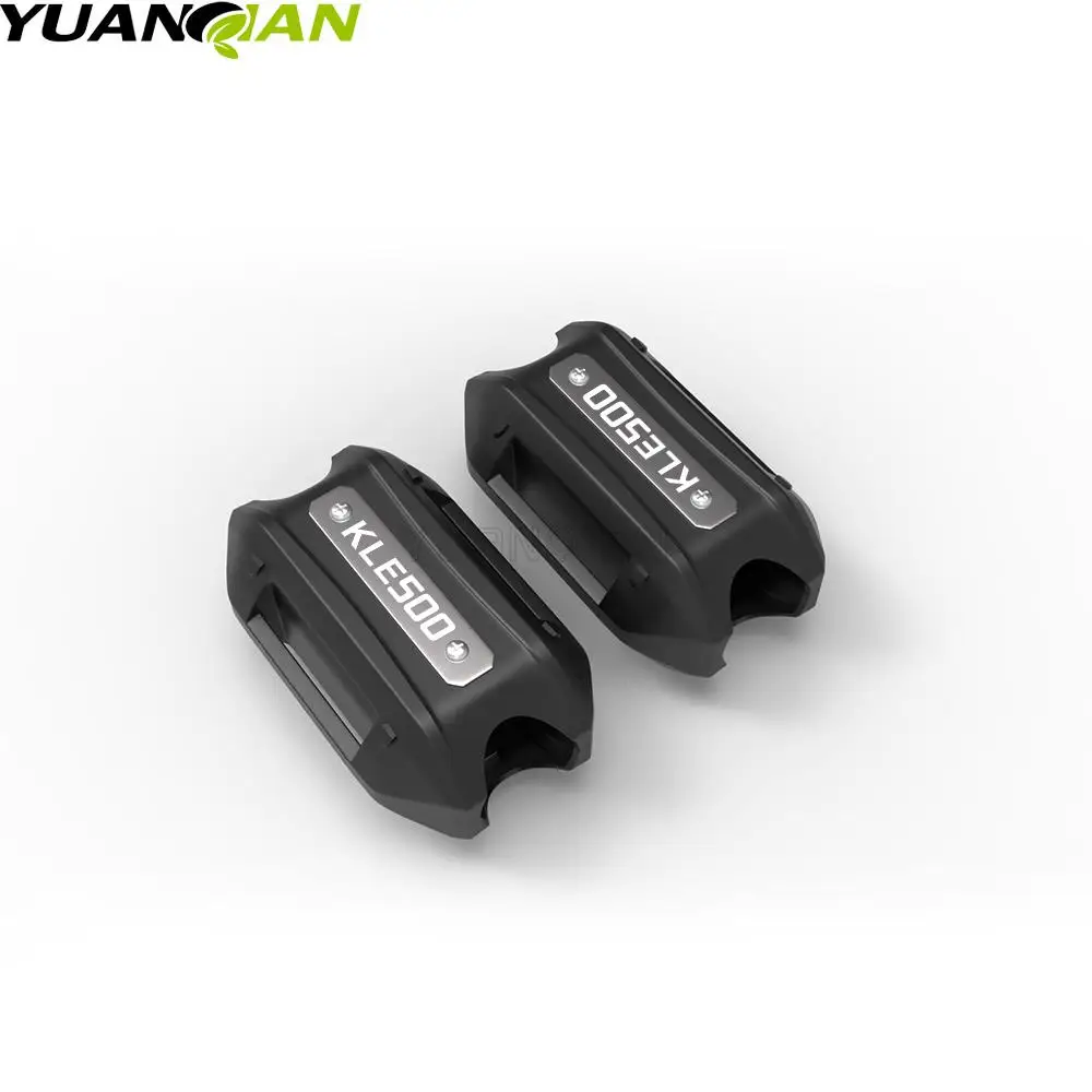Motorcycle 25MM Engine Crash bar Protection bluemper Decorative Guared Block For KAWASAKI KLE500 KLE650 KLE 500 KLE600 1991-2007