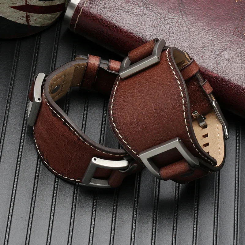 FOR Fossil JR1157 watchband Genuine leather 24mm men watch strap High quality leather bracelet Retro style