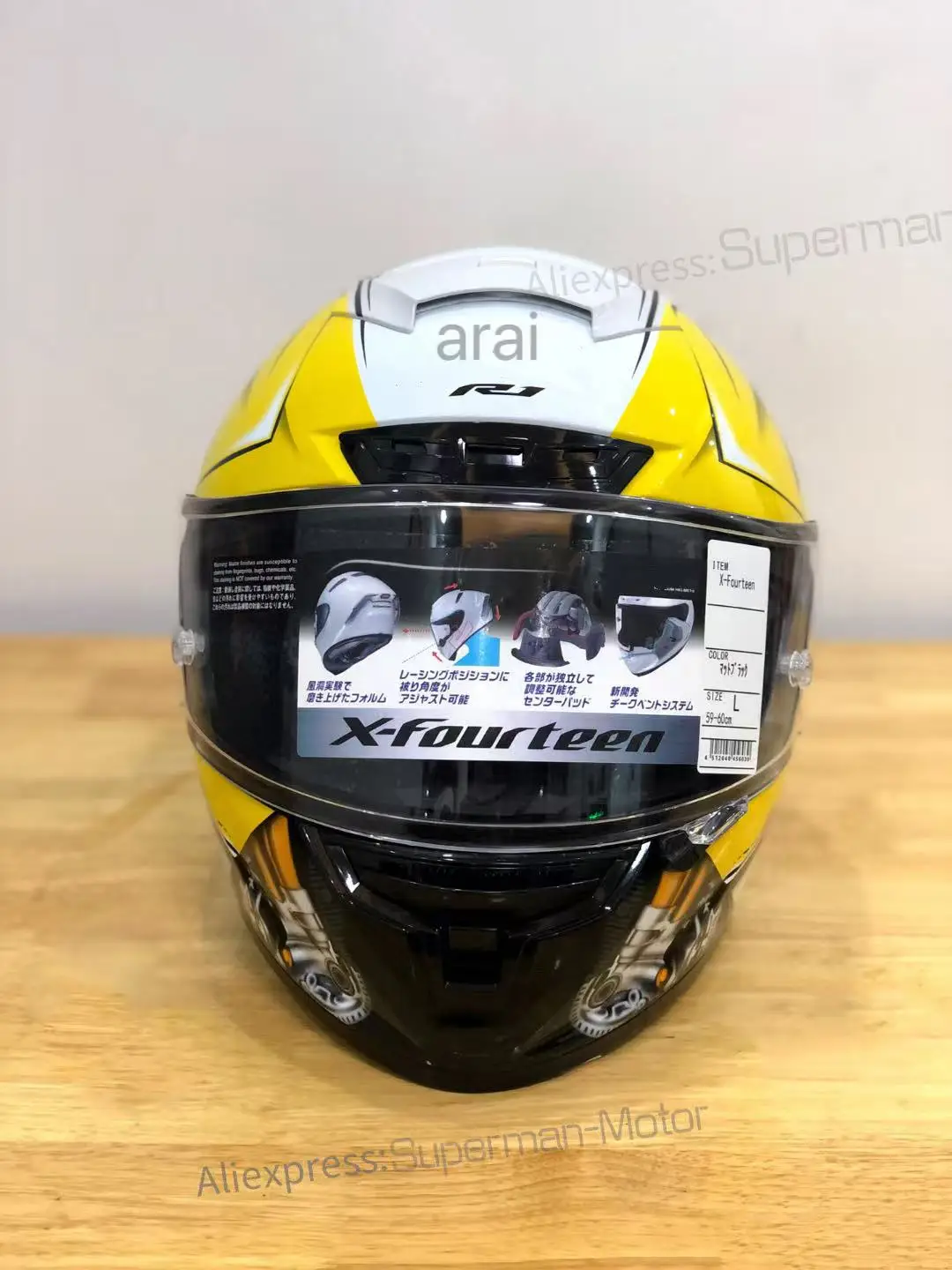 Full Face Motorcycle helmet X-14  X14 yellow HA  RIM 1 helmet Riding Motocross Racing Motobike Helmet Casco De Motocicleta
