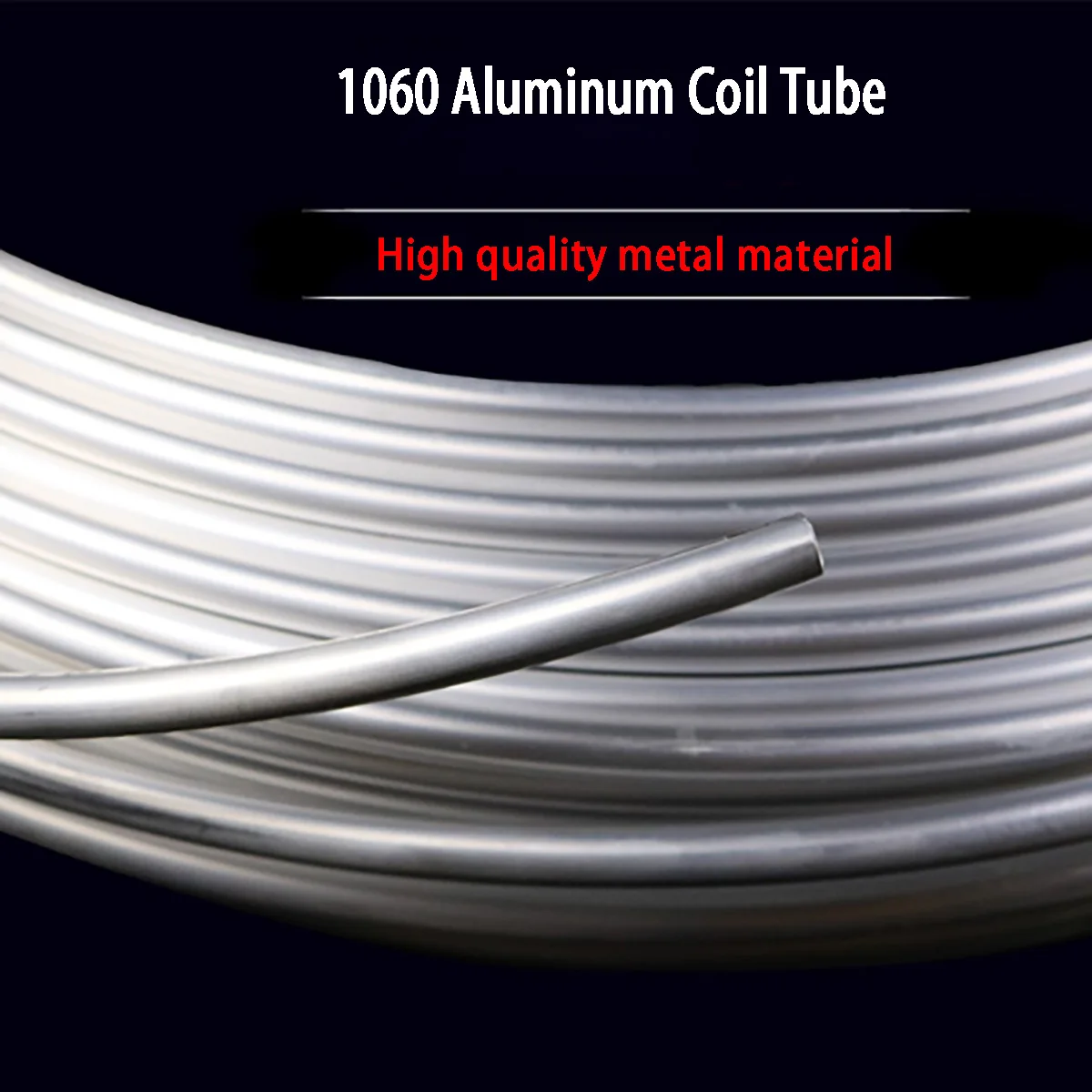 5M 1060 Pure Aluminum Coil - Seamless Hollow Bendable Aluminum Tube for AC Refrigerator Cooling