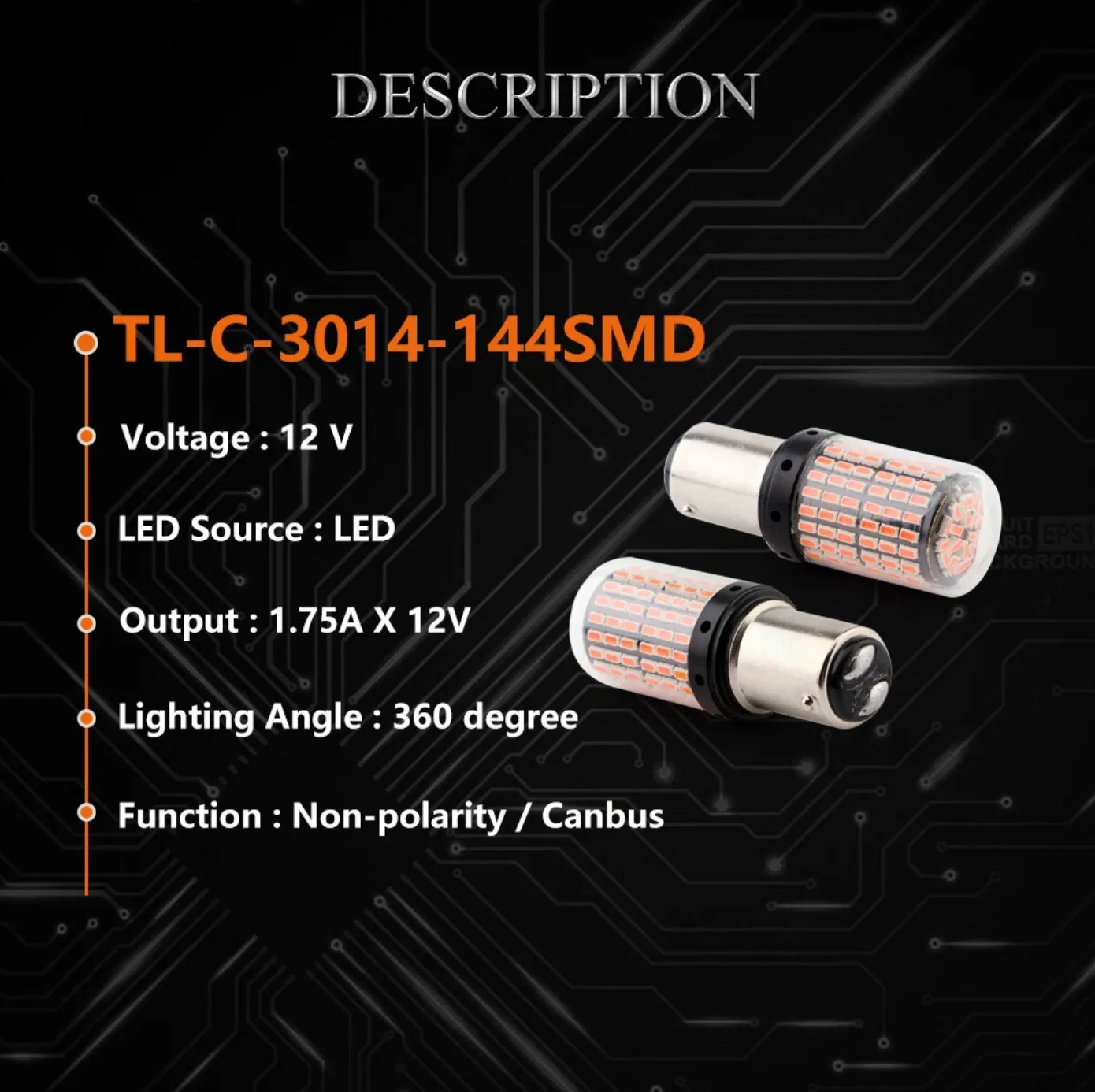 2개 레드 P21W 1016 94 BAY15D 1157 7528 LED 3014 144SMD 자동차 브레이크 전구 12V