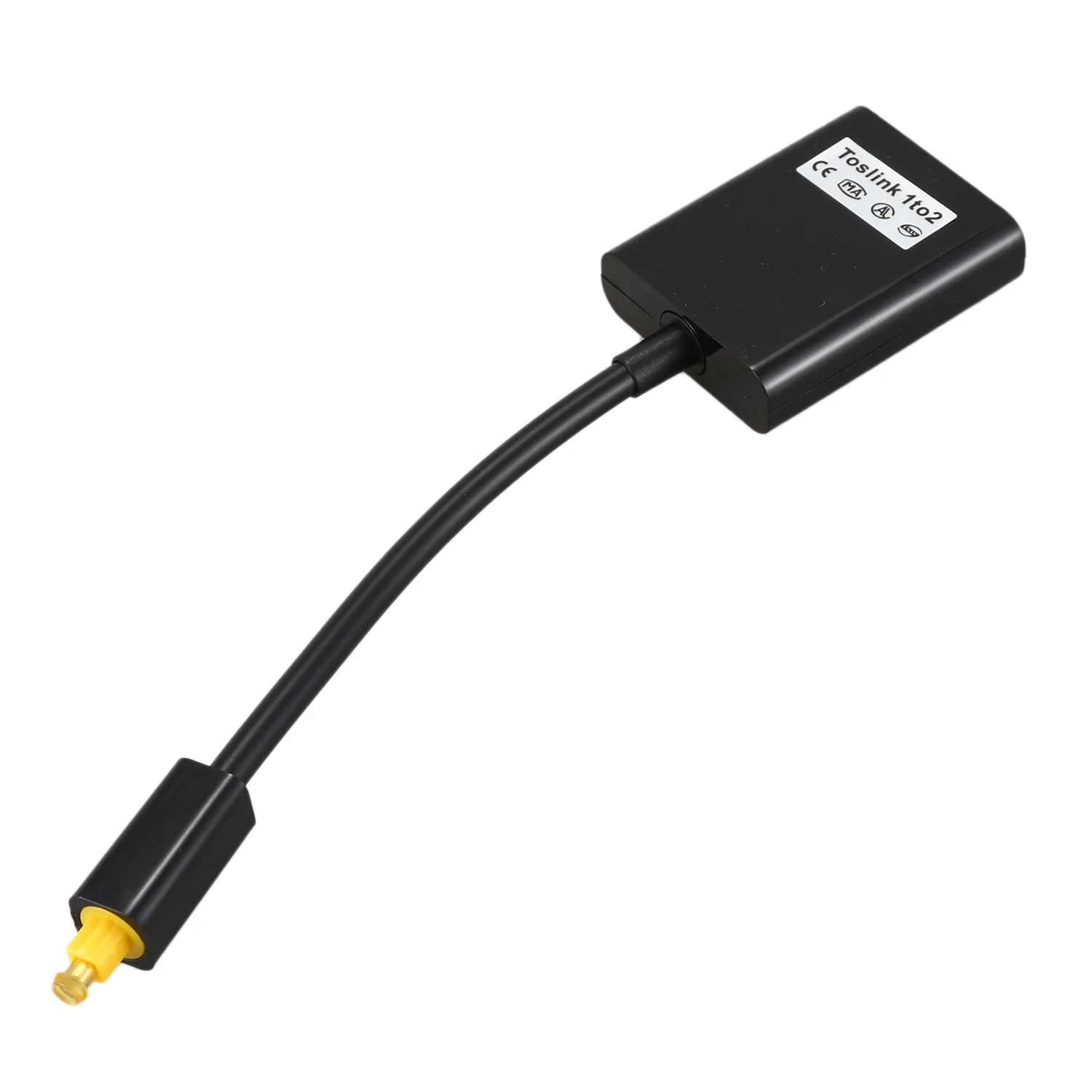 M05K Digital SPDIF Optical Audio Splitter 2 Way Toslink Splitter Adapter 1 Input 2 Output SPDIF Optical Cable Splitter Hub