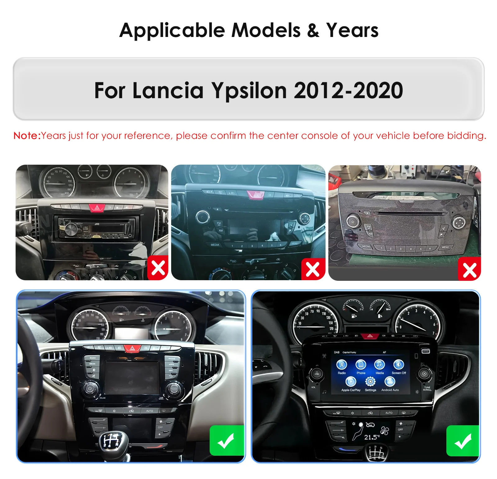 4G DSP Carplay Android Auto Auto radio Für Lancia Ypsilon 2012-2018 2019 2020 multimedia 2din Autoradio GPS Stereo 360 ° Cam SWC FM