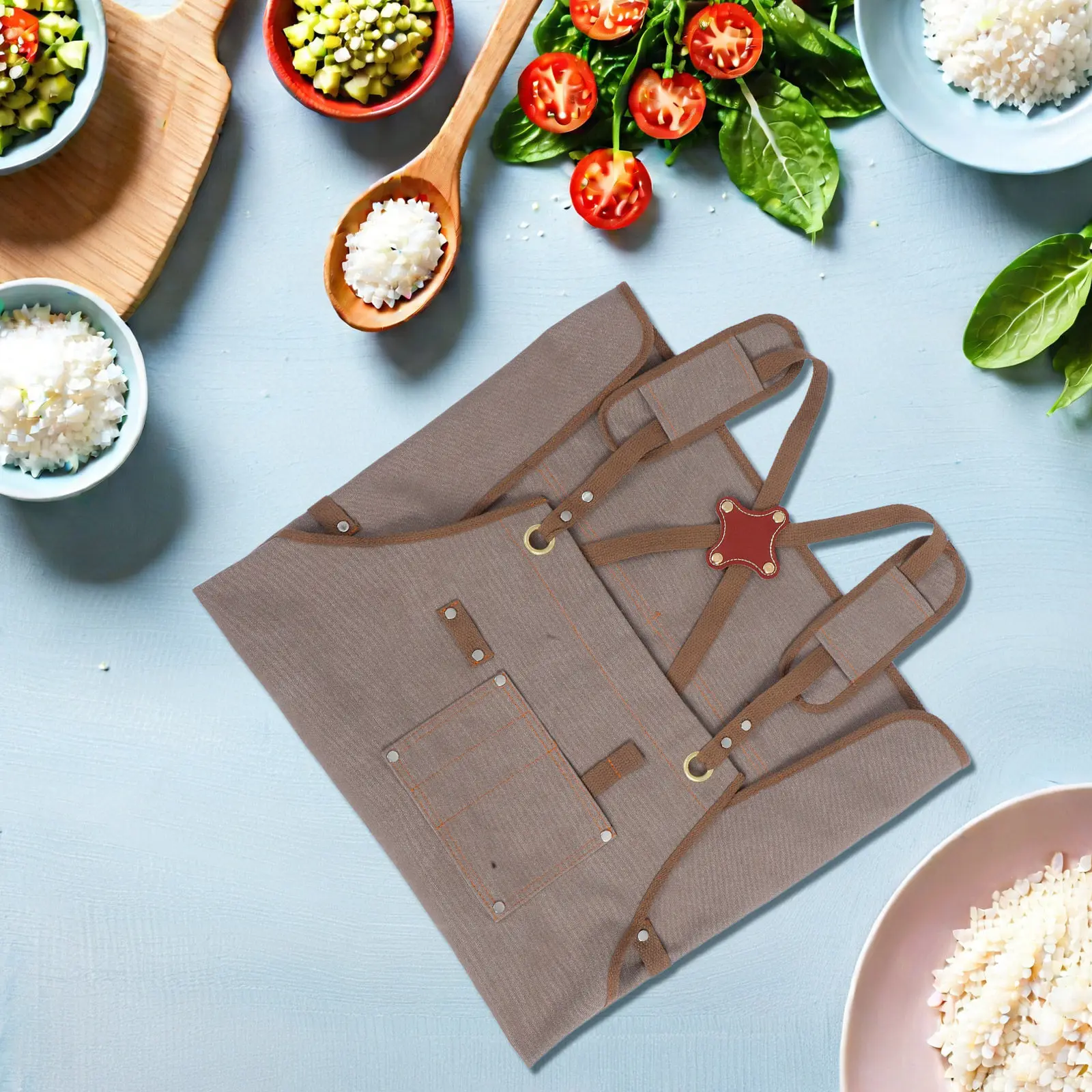 garden-tool-apron-unisex-canvas-workwear-heavy-duty-multi-pocket-for-woodworking-cooking-baking-chef-carpenter-workshop