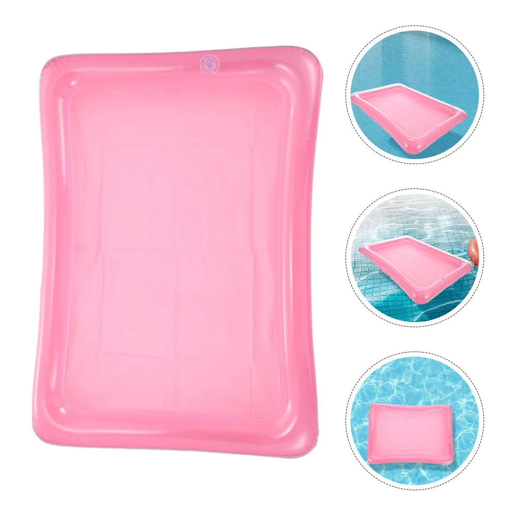 

2 Pcs Inflatable Storage Pad Floating Tray for Pool Ice Serving Salad Pvc Food Party