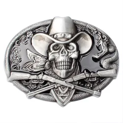 Skull Skeleton Belt Buckle Belt DIY Accessories Western Cowboy Style Smooth Belt Buckle Punk Rock Style K13