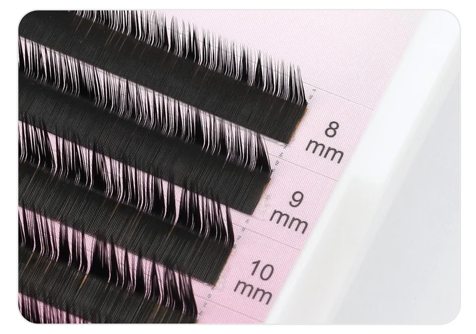 Lashrujade Mattschwarze weiche Nerz-Faux-Einzelwimpernverlängerung, russische Volumenwimpern, regelmäßige klassische Wimpernverlängerung – Detail 14