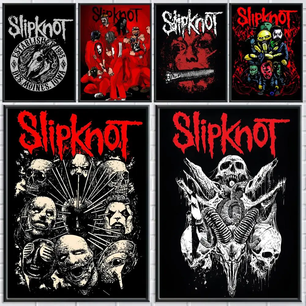 ملصق Rock Band S-slipknot العصري الجمالي جدار الفن ملصق جيد مطبوع على ورق PP لتزيين حانات غرفة المعيشة