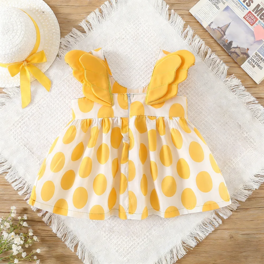 Girls' Dress Summer Wave Point Cotton Cute Baby Girls' Dress Sweet Beach Baby Dress Baby Girl Clothing ﻿