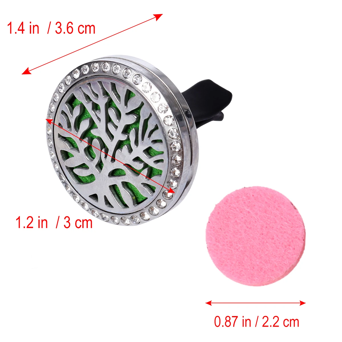 

Aromatherapy Cotton Pads Car Air Freshener Stainless Steel Clip Hollow Design Fragrance Slices Mini Diffuser Harmless Scented