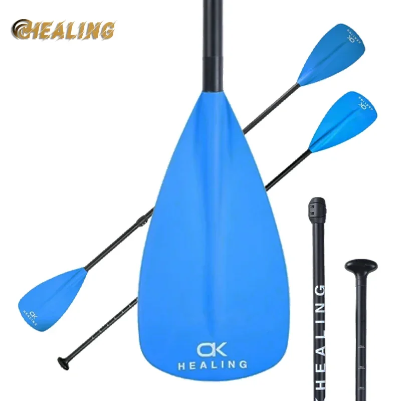 

BlueTough 3 Piece Compact Paddle Adjustable Kayak Paddle for Inflatable SUP Three-hole button Rotatable angle kayak