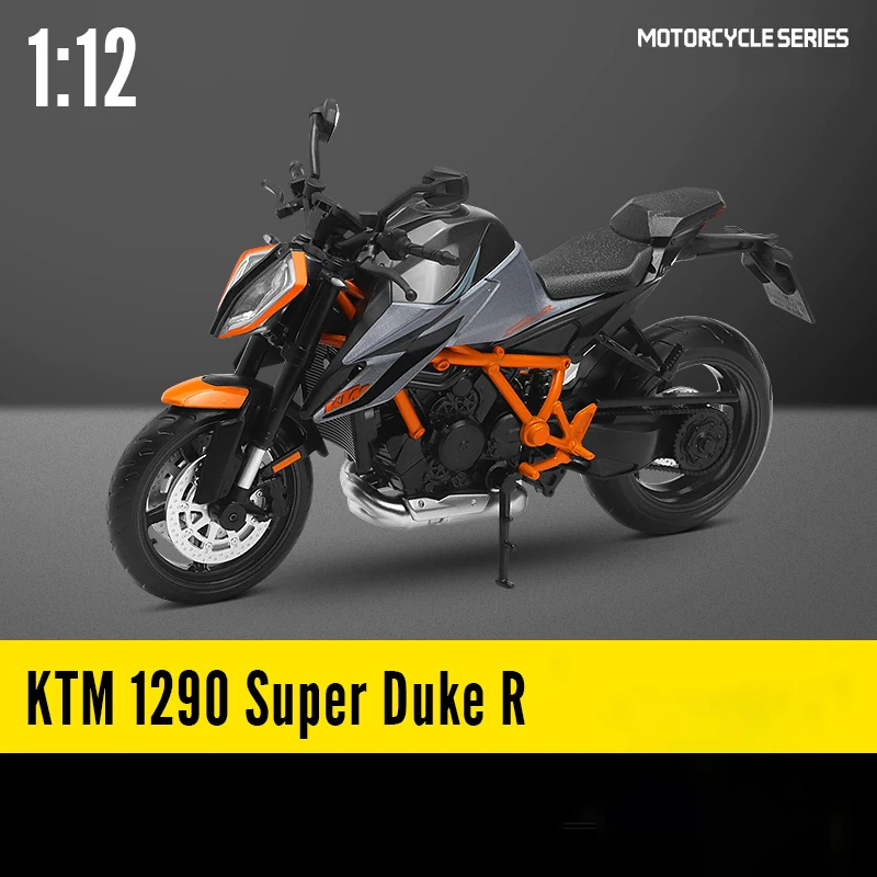 1/12 KTM 1290 Super Duke R Die Cast Motorcycle Model Toy Vehicle Collection Autobike Shork-Absorber Off Road Autocycle Toys Car