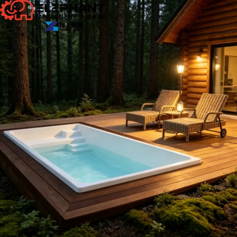 Fiberglass In-ground Swimming Pool Kit, Custom Prefabricated In-ground Pool With Flexible Price Range For Villa Projects