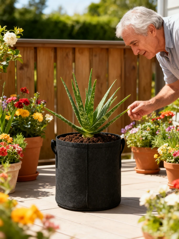 10 Gallon kweekzakken voor groenten/bloemen/planten, 5 Gallon aëratie-textiel potten met handvatten, textiel potten voor planten, tuin cadeau - afbeelding 2