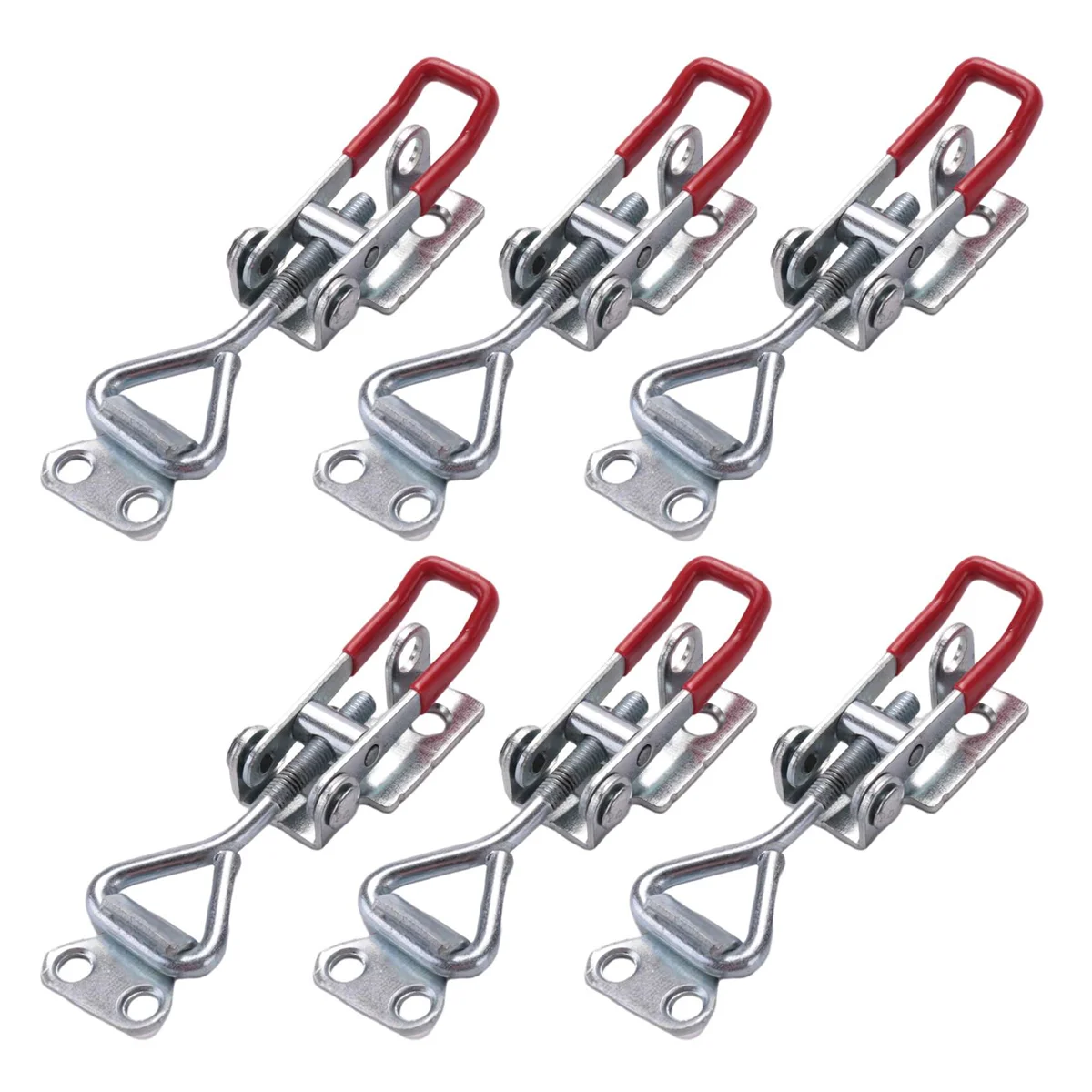 풀 액션 래치 조절식 토글 클램프, 150kg 330Lbs 고정, 6PCs