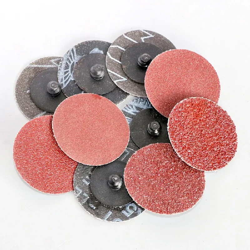 Kit de discos de cambio rápido tipo R, bloqueo enrollable de 1 ", 25mm, disco de lijado de grano de 36-240, accesorios para amoladora acondicionamiento de superficie de Metal