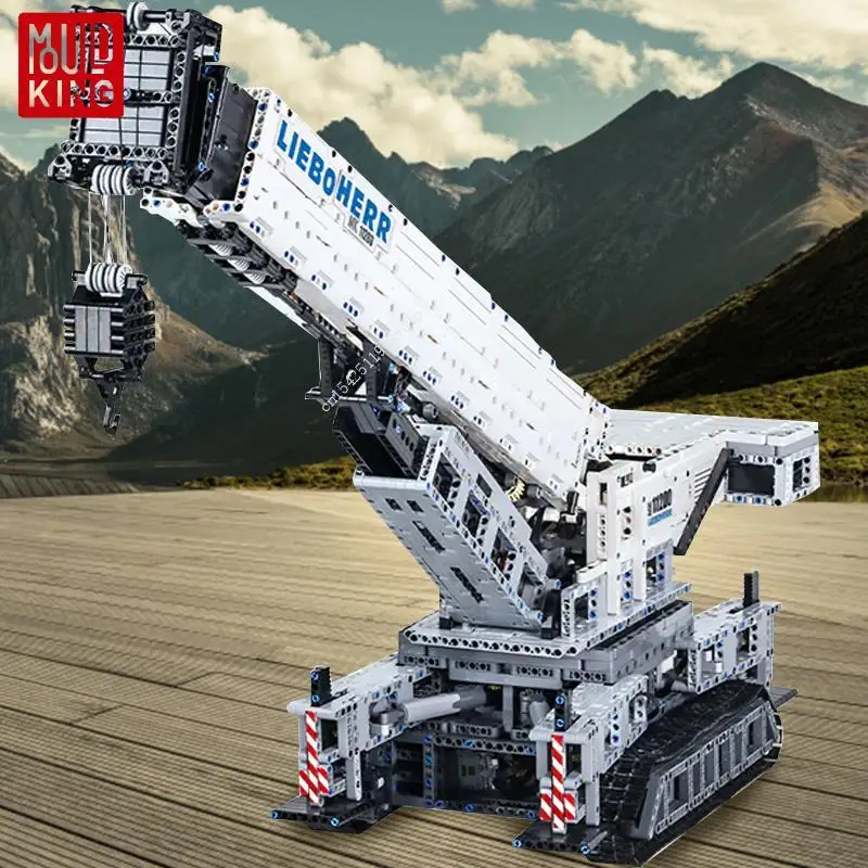 High-tech Electric APP Crane Liebherr LTR 11200 MOULD KING 17002 Excavator Truck Model MOC-10123 truck Building Blocks Kids Toys