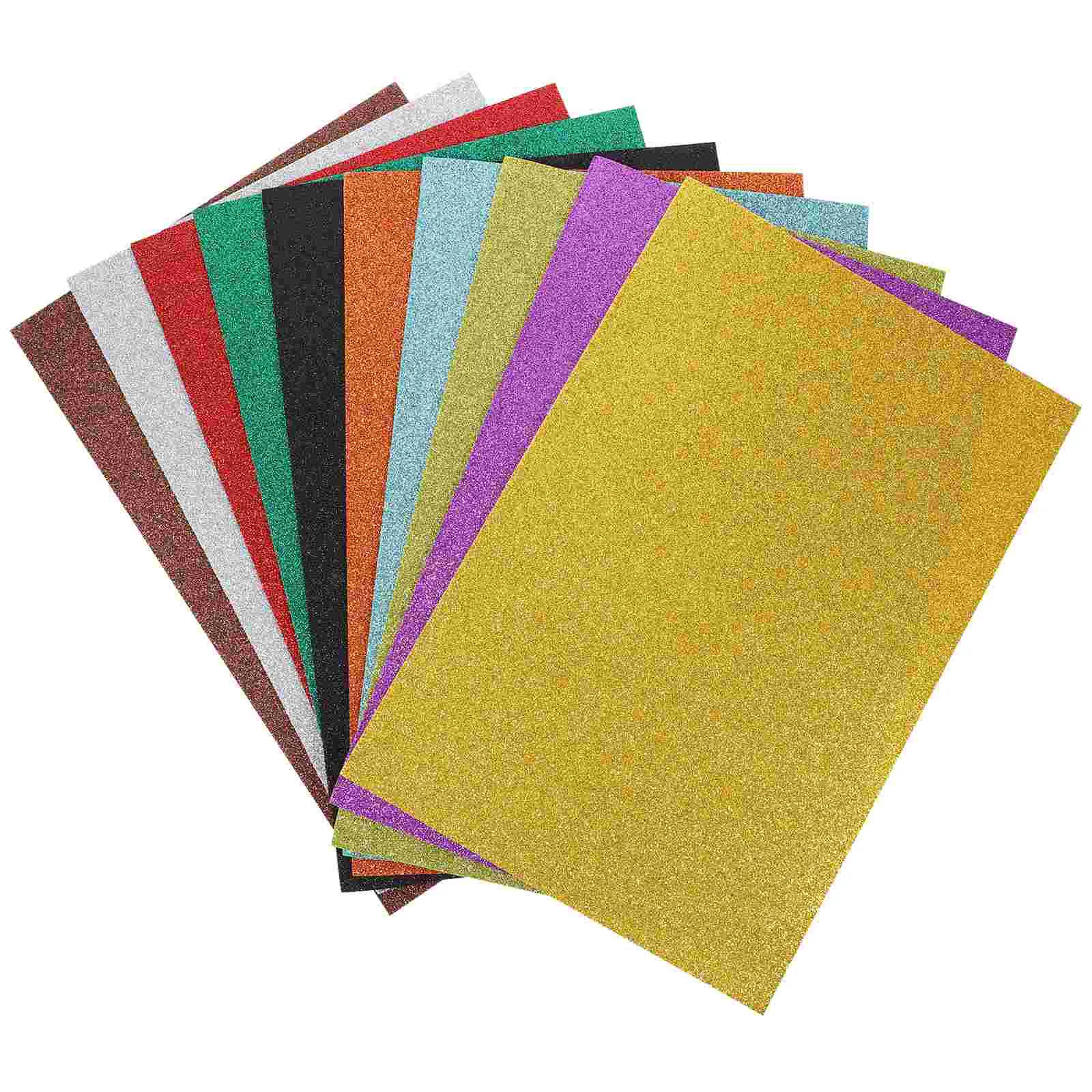 10PCS EVA Mixed Color Thick Color Gold Powder Sponge Paper Handicraft Diy Use Source Material Sheets DIY Sheets