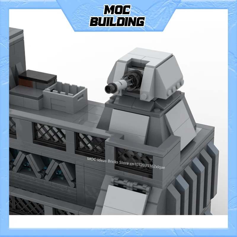 MOC Building Blocks Space Movie Series Outpost Model DIY Assembly Bricks Battle Turrets Creative Toys Collection Display Gifts