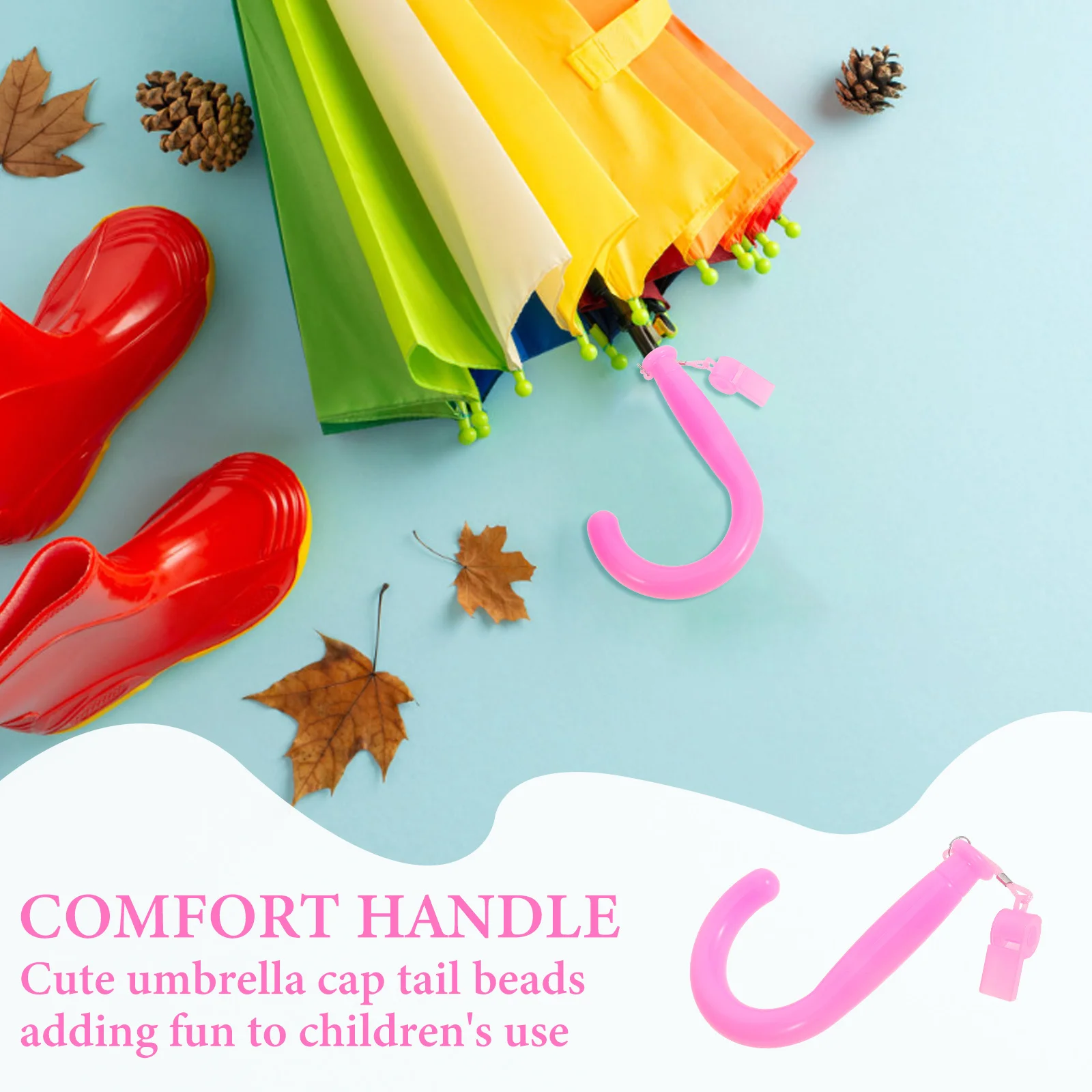 

Kids Handle Replacement Sturdy Grip Compact Plastic Handle For Rain Umbrella Daily Use Repair Part Replaceable Umbrella Grip