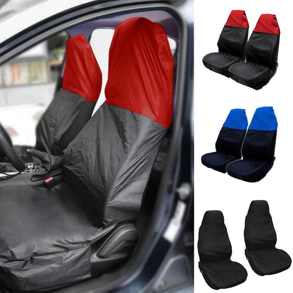 Seat Cover Waterproof 2Pcs Universal Car Auto Van Heavy Duty Protector Case