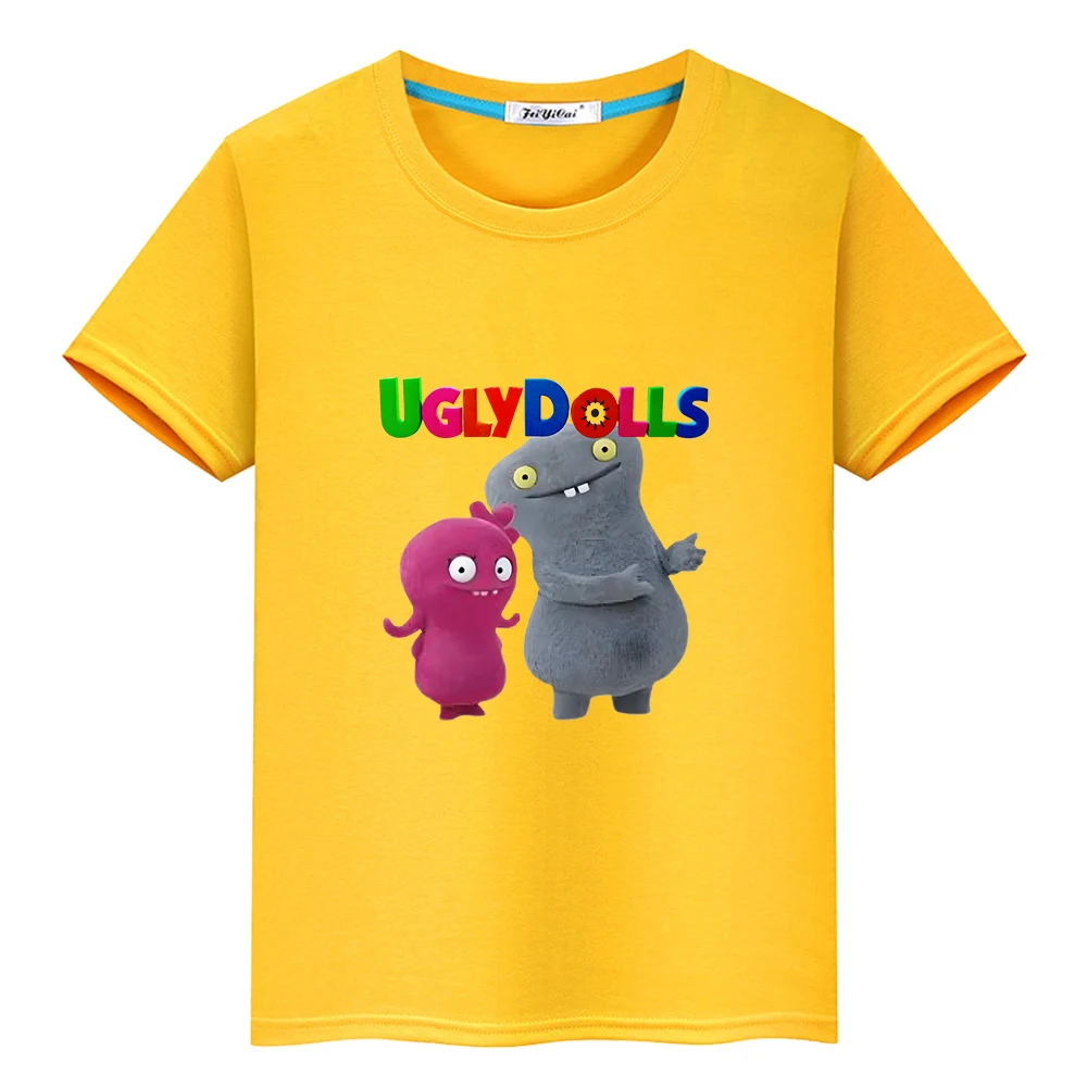 

Ugly Dolls Cartoon Graphic T-shirt Kawaii Boys/Girls Summer Tshirts 100% Cotton High Quality Soft Tee-shirt Casual Kids Cute Tee